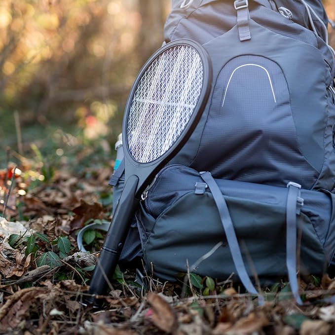 Black Flag 2-Pack Electric Bug Zapper Rackets – Mosquito & Fly Swatter, Battery Operated (Black)