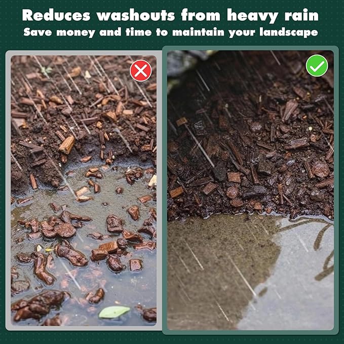 Mulch and Rock Glue for Landscaping 1 Gallon Stone Glue Landscape Rock Binder for Outdoor Garden, Non-Toxic Mulch Pea Gravel Stabilizer for Gravel, Stones and Bark