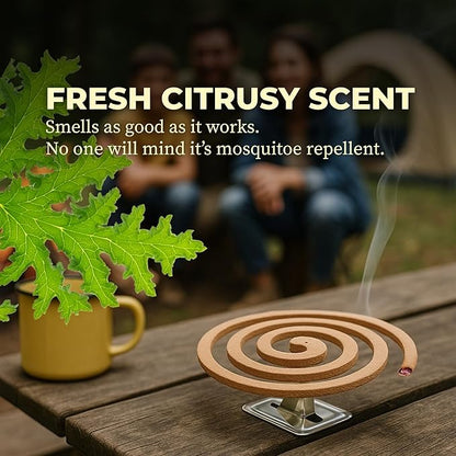 KING Mosquito Coils – Hawaii’s Most Trusted Citronella Protection – Each Coil's Scent Lasts up to 8 Hours (10 Coils)