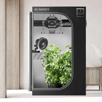 AC Infinity Advance Grow System 2x4, 2-Plant Kit, WiFi-Integrated Grow Tent Kit, Automate Ventilation, Circulation, Schedule Full Spectrum Samsung LM301H LED Grow Light, 2000D Mylar Tent