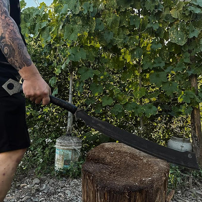 High Manganese Steel Blade Machete for Cutting Trees Heavy Duty Full Tang Outdoor Survival Hunting Tactical Sword