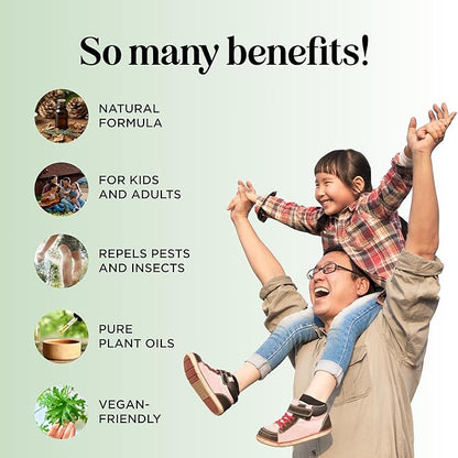 Bug Repellent Lotion for Adults & Kids - DEET Free Insect Repellent Lotion for Ticks & Mosquitoes - Made with Citronella & Lemongrass - Dermatologist Tested - Light Scent Vegan & Cruelty Free (8oz)