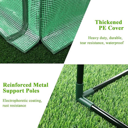 U'Artlines Portable Mini Greenhouse Small Green House with Waterproof Pad and Plant Label 47x24x24 Inch Plant Cover Tent for Garden Small Plants Indoor Outdoor, Green PE