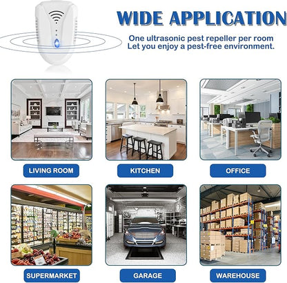 2025 Upgraded Version Ultrasonic Pest Repeller 6 Pack, Mouse Repellent Indoor Plug in, Insect Ultrasonic Repellent for Bugs Roach Insect Mice Spider Mouse Mosquito Ant, 3 Mode Switching