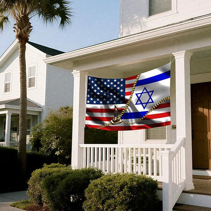 Vintage American America Usa Israel Israeli Flags For Outside Yard 3x5 Ft Double Sided Printed 100d Polyester Lightweight Garden Welcome Outdoor Banner Brass Grommets