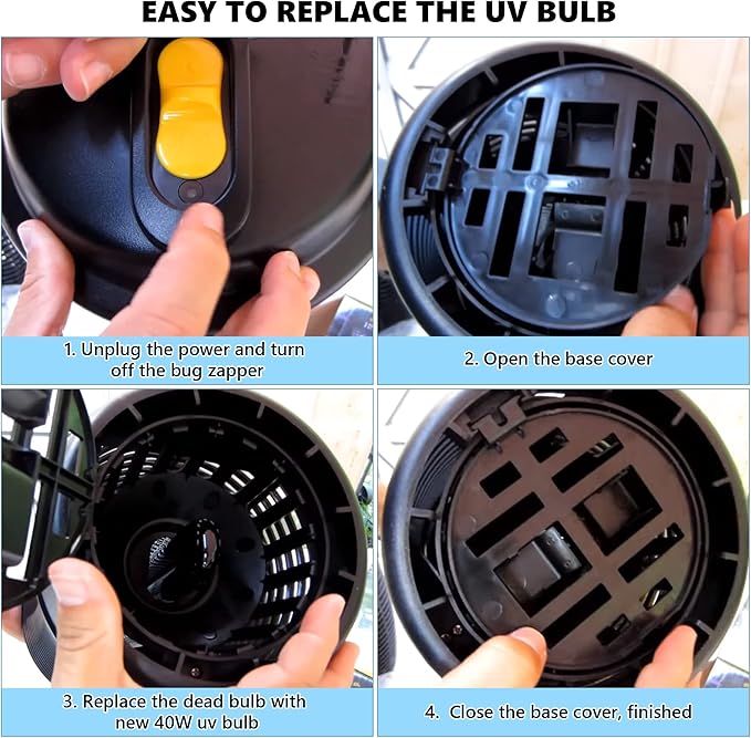 Bug Zapper Replacement Bulbs, 40w Black Light Bulb Compatible with Black Flag Bug Zapper Model BZ-40DX, BZ-40MAX, and BZ-40BLK (2)