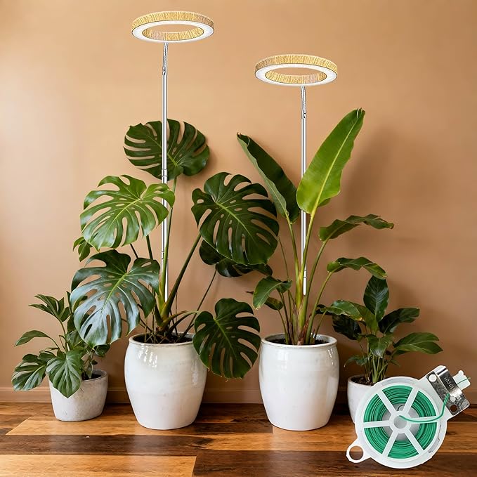 Grow Light for Indoor Plants, 6.3" Full Spectrum LED Plant Grow Light, 11.8-63in Height Adjustable Growing Lamp with Auto Timer 3H/9H/12H, 10 Dimmable Levels (1 Pack)