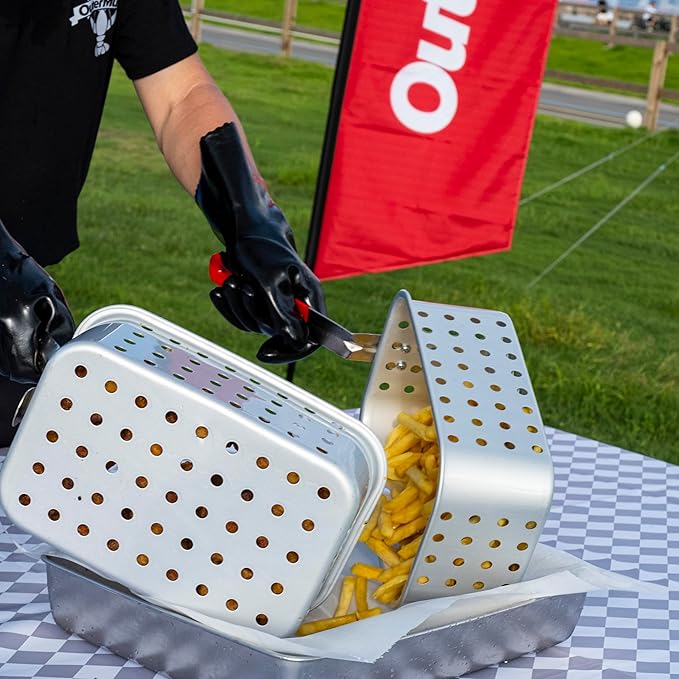 58,000 BTU Outdoor Fryer, 18 Qt. Deep Fryer Pot and 2 Inner Baskets, Ideal for Frying Fish, Chicken Wings, French Fries