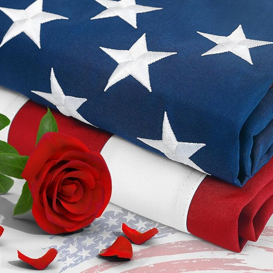 3x5 American Flag Outdoor Heavy Duty,3by 5 American Flag,US Flag,3' x 5' America Flag,America Flags For Outside 3x5,Embroidered USA Flags 3x 5,Long Lasting 3 by 5 Best High Wind all Weather US Flags