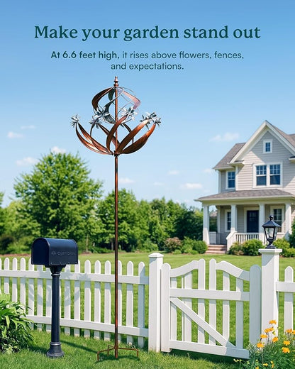 Wind Spinners Outdoor for Yard - Extra Large 86" H Metal Kinetic Yard Art, Wind Sculpture Spinner Garden Decor, Catches Every Breeze & Weather Resistant