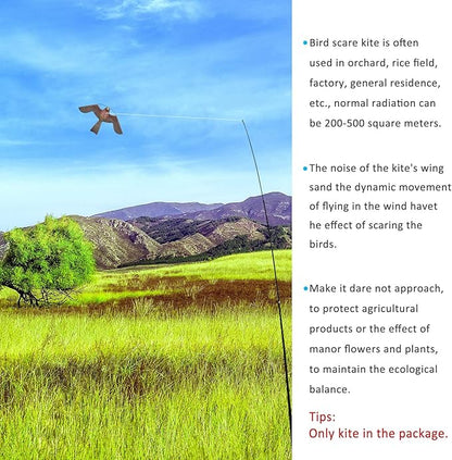 eyijklzo Bird Scarer Flying Kite Crops Farm Flying Bird Hawk Flying Kite