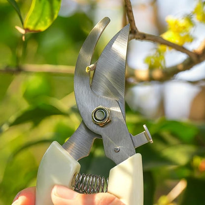 4 Pack Garden Shears, Stainless Steel Shears Gardening Tools, Scissors, Garden Clippers, Pruning Shears (White)