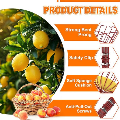 20FT Tree Trimmer, Manual Pole Saw with 3-12FT Extension Pole, Fruit Picker for Orange Lemon Mango Avocado Guava Fruit Picking