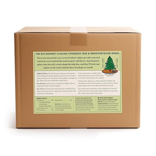 The Old Farmer's Almanac Evergreen Tree & Shrub Fertilizer Spikes, 10-4-10 (72 Spikes - 18.0 Lbs)