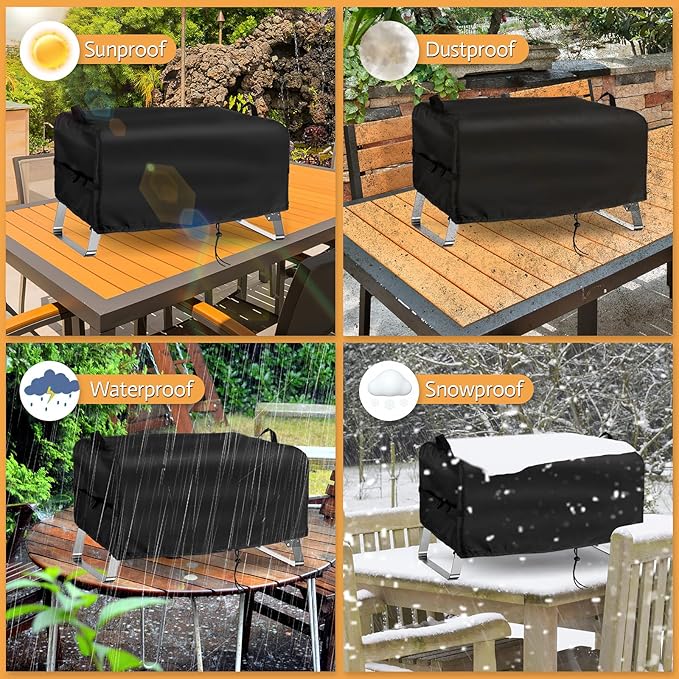 Kingling Grill Cover Fits for NXR 3 Burner Portable Gas Grill, 25 inch Waterproof Outdoor Grill Cover Barbecue Cover (Cover Only) - 25" L x 18" W x 15" H