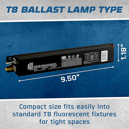 OHLECTRIC 2 Pack - Replacement for Keystone KTEB-432-UV-IS-L-P 4 Lamp T8 Electronic Fluorescent Ballast with Low Light Output | 120-277V Input with Instant Start Operation | 0.78 Ballast Factor