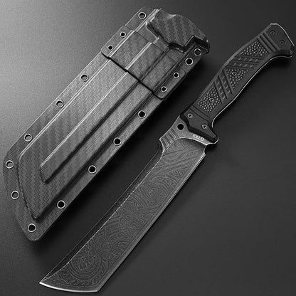 GTK1 Fixed Blade Knife DC53 Steel Blade Nylon Fiberglass Handle Full Tang EDC Tool Knifes for Outdoor Camping Survival Adventure Bushcraft(Pattern blade)