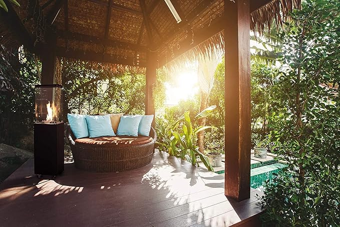 Planika Lighthouse - Patio Heater Outdoor Fireplace for Patio Fueled with Propane Gas 20 lbs cylider - Cover and Regulator Included