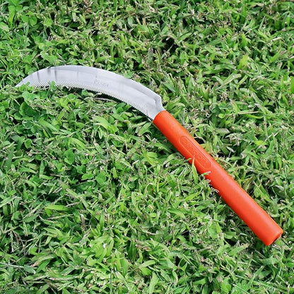 Zenport K208P Harvest Sickle with Plastic Handle, Light Serration, 6.5-Inch Stainless Steel Blade, Orange (3)