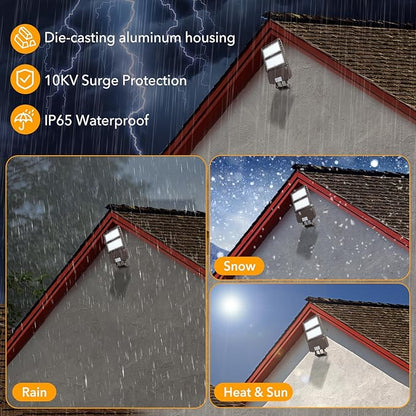 200W LED Parking Lot Light,5000K 28000LM Outdoor floodlights with Dusk to Dawn Photocell,IP65 Waterproof AC100-305V, Outdoor Shoebox Lighting with Trunnion Wall Yoke Mount for Yard Garage Barn