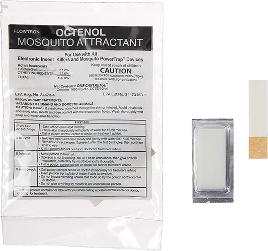 Flowtron MA-1000 Octenol Mosquito Attractant Cartridges (6-Pack), Compatible with BK-15, BK-40, BK-80, MC-9000, FC-8800