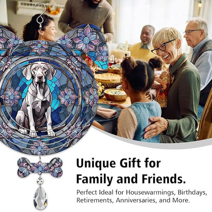 Weimaraner Dog Ears Wind Spinner, Weimaraner Wind Spinner Hanging for Yard and Garden V02