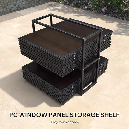 PURPLE LEAF 12' X 14' Sunroom Patio Hardtop Gazebo Double Top Galvanized Steel Screen House Aluminum Sun Room Outdoor Solarium for Garden Backyard