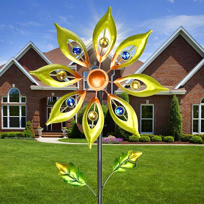 Decorative Garden Stakes Wind Spinners Outdoor Clearance Metal Yard Art Gifts for Women Grandma Mom for Lawn Patio Yard Pathway Driveway Ornaments