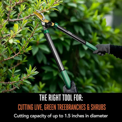 Scotts 21 in. Bypass Lopper for Tree Branch Trimming and Pruning – Heavy-Duty Branch Cutter with Ultra-Sharp Carbon Steel Blade, 1.5 in. Cutting Capacity and Comfort Grip Handles