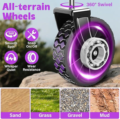 Wagons Carts Foldable,360 LBS Large Capacity Foldable Wagon Cart Collapsible Wagon with Wheels & Drink Holders,Utility Folding Cart for Camping Garden Beach Picinic Grocery Outdoor Shopping(Black)