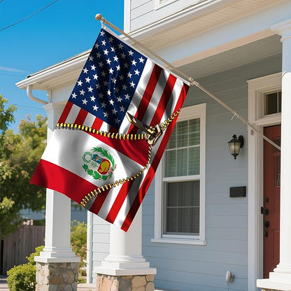 Vintage American America Usa Peruvians Peru Flags For Outside Yard 3x5 Ft Double Sided Printed 100d Polyester Lightweight Garden Welcome Outdoor Banner Brass Grommets