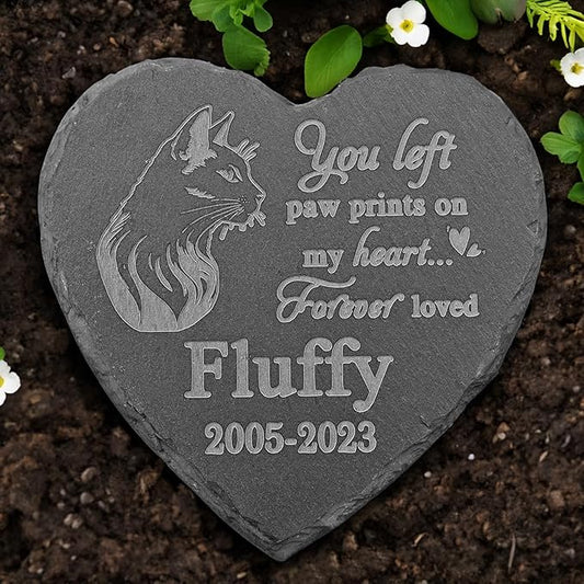 Cat Memorial Stone, Cat Statue, Cat Memorial Plaque, Cat Memorial Gifts, Cat Loss Sympathy Gift, in Memory of Cat