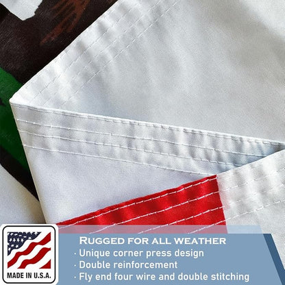 California Republic State Flag 3x5 FT Made in The USA-Heavy Duty Vibrant Colors Double Sided Cali CA Flag with 2 Brass Grommets for Home/Company/Indoor Outdoor Decoration