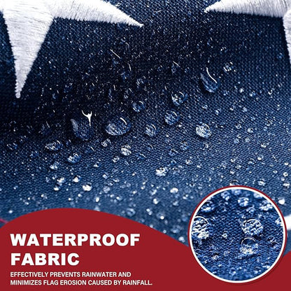 American Flag 6x10 ft for Outside, Tearproof Super Tough Series, Heavy Duty Spun Polyester, All Weather US Flag High Wind with Embroidered Stars, Brass Grommets, Ultra Durable USA Flags for Outdoor