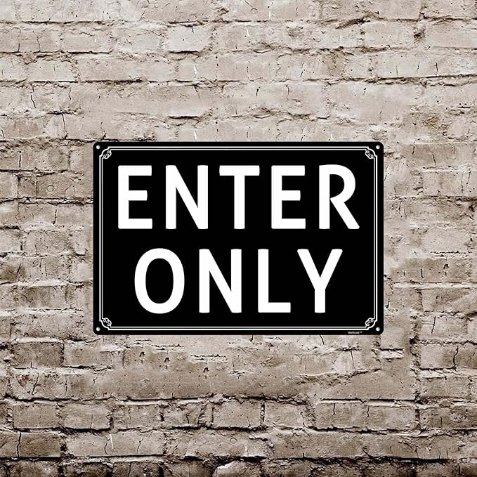 12x16" Enter Only- Do Not Enter Parking Lot Sign - High-Intensity Grade Aluminum, Weatherproof & Fade-Resistant, Ideal for Outdoor & Indoor Use - Curbside Sign