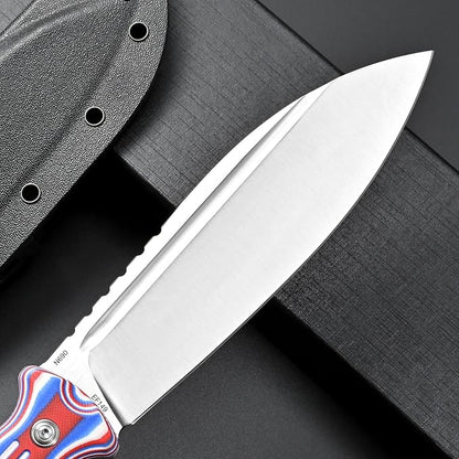 Eafengrow EF149 Fixed Blade Knife N690 Steel Blade Colorful G10 Handle Full Tang EDC Straight Knife for Hunting Camping Adventure