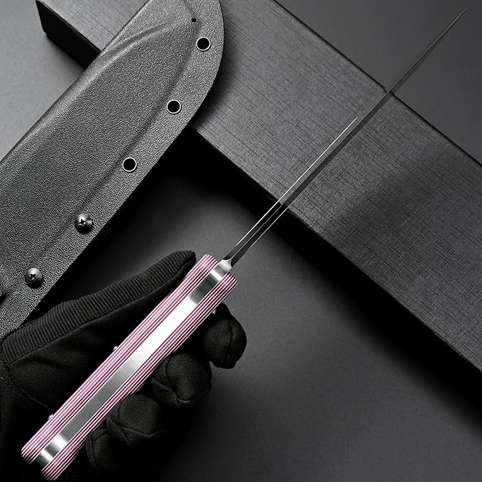 Eafengrow EF149 Fixed Blade Knife N690 Steel Blade Colorful G10 Handle Full Tang EDC Straight Knife for Hunting Camping Adventure