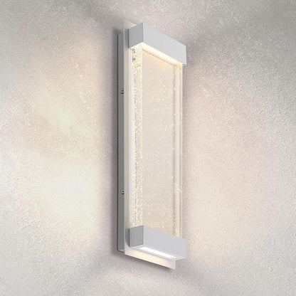 ASD LED 18 Inch Bubble Glass Wall Light Fixture | 22W 520LM 3000-5000K 100-277V | 3CCT, Waterproof, Dimmable, Up-Down Glow, ETL Listed | Exterior Flush Mount Sconce, Outdoor Lighting | White