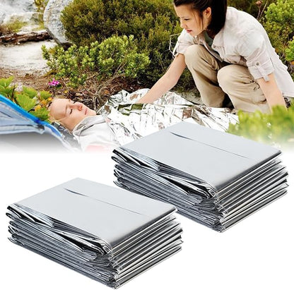2 Pcs Plant Reflective Mylar Film, 82.6 x 55.1 Inch High Silver Plant Reflective Film, Garden Greenhouse Covering Foil Sheets for Plant Growth/First Aid/Marathon/Camping/Outdoor Survival