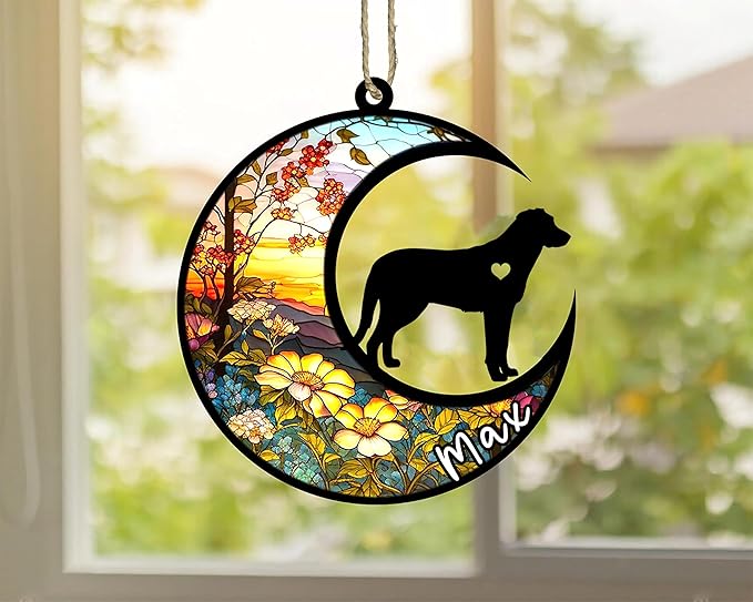 Personalized Dog Memorial, Custom Name Beauceron Dog Christmas Ornament with Name, Custom Breeds, Pet Loss Light Catcher, Gifts for Lovers Loss of Pet Sympathy on Mothers Day Christmas