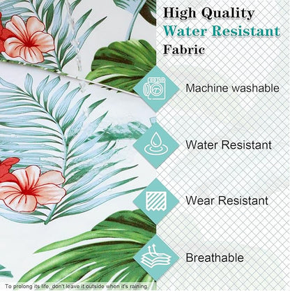 14 PCs Patio Cushion Covers for 7 PCs Outdoor Furniture Sectional Seating Sets Water Resistant Plus 2 Throw Pillows (Hawaii, 23.6(L)*23.6(W)*3.5(T) inches)