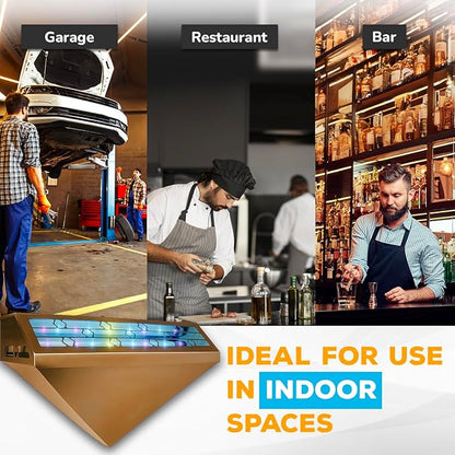 Gardner WS-95 Indoor Fly Trap with Proprietary LED, Decorative Wall Sconce Fly Light -40,000 Hour Rated Bulb, No Zap and Smell, Built to Last for Restaurants and Cafes, Made in USA for Commercial Use