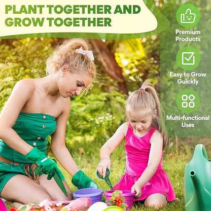 Seed Planter Tool, 6.9" Dibber Garden Tool, Plastic Dibbler Tools for Planting, Seed Dispenser, Bulb Digger Garden Planter for Sowing Seeds, Bulbs, Digging (Dark Green)
