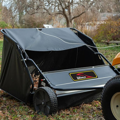 Brinly 42" Tow-Behind Lawn Sweeper in Hammered Finish with High-Velocity Brushes