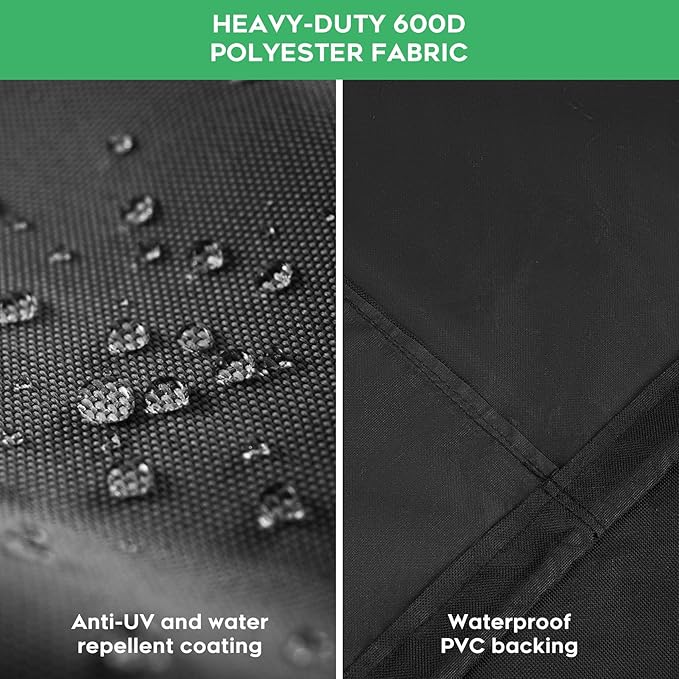 Heavy-Duty 600D Grill Cover fit for Kamado Joe 18-inch Classic Joe Series I II III Ceramic Charcoal Grill and Other Round 18-inch Charcoal Grill with Similar Sizes, 33" Dia x 48" H