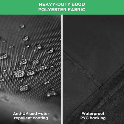 Heavy-Duty 600D Grill Cover fit for Kamado Joe 18-inch Classic Joe Series I II III Ceramic Charcoal Grill and Other Round 18-inch Charcoal Grill with Similar Sizes, 33" Dia x 48" H