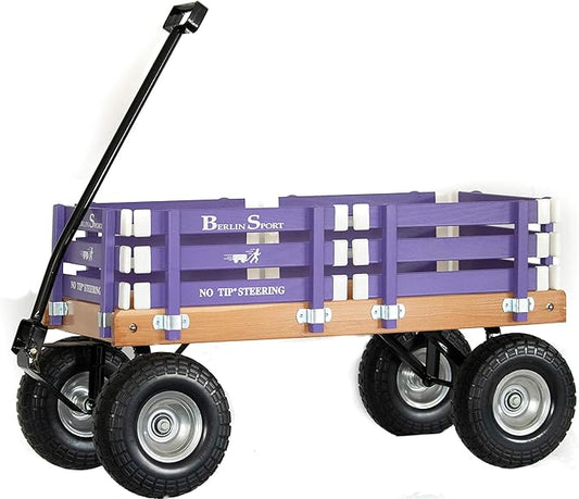 Berlin Flyer Sport Wagon - Model F410 - Amish Made in Ohio, USA - 10" No-Flat Tires (Purple)