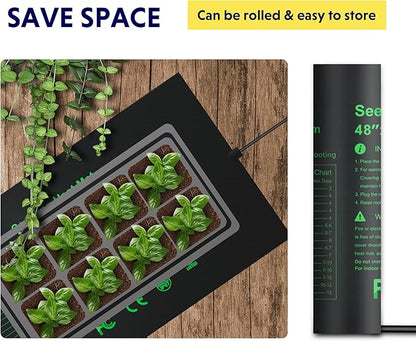 iPower 48" x 20.75" Seedling Heat Mat, Waterproof Durable UL&MET Certified Heating Pad for Indoor Gardening, Hydroponic Plant Germination