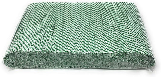 4" Length Twist Ties, 2000 Green White Plastic Coated, No Rip, Paper Ties Cello General Use, Party Favor Treat Bags, Small Orders Packaging, Closures to Secure Product (2000 Green White)
