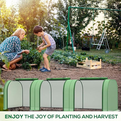 Mini Greenhouse with Roll-Up Zipper Door, Heavy Duty PE Cover, Sturdy Steel Frame, Portable Garden Plant Tent for Indoor Outdoor, Balcony, Patio, Seedlings, Fruits & Vegetables, 297x100x80Cm